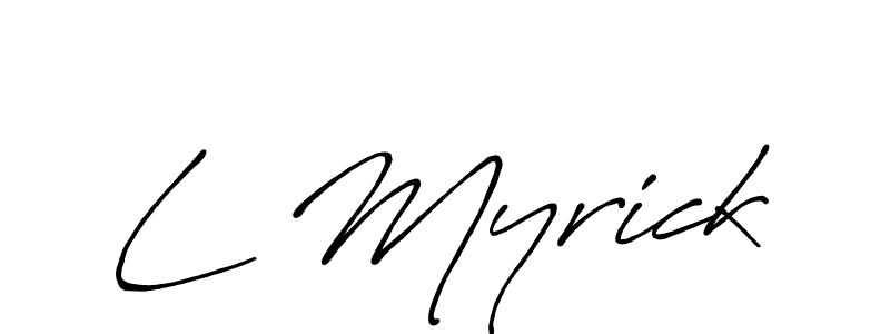 Also we have L Myrick name is the best signature style. Create professional handwritten signature collection using Antro_Vectra_Bolder autograph style. L Myrick signature style 7 images and pictures png