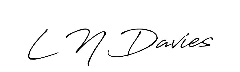 Make a beautiful signature design for name L N Davies. With this signature (Antro_Vectra_Bolder) style, you can create a handwritten signature for free. L N Davies signature style 7 images and pictures png
