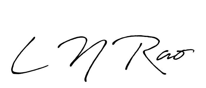 Make a beautiful signature design for name L N Rao. With this signature (Antro_Vectra_Bolder) style, you can create a handwritten signature for free. L N Rao signature style 7 images and pictures png