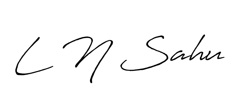 Antro_Vectra_Bolder is a professional signature style that is perfect for those who want to add a touch of class to their signature. It is also a great choice for those who want to make their signature more unique. Get L N Sahu name to fancy signature for free. L N Sahu signature style 7 images and pictures png