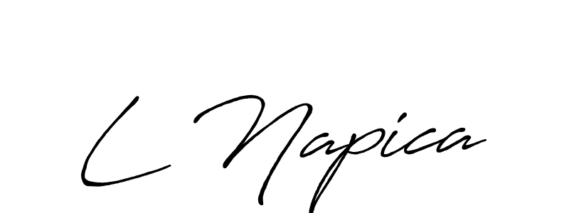 This is the best signature style for the L Napica name. Also you like these signature font (Antro_Vectra_Bolder). Mix name signature. L Napica signature style 7 images and pictures png