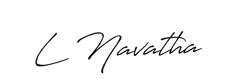 Design your own signature with our free online signature maker. With this signature software, you can create a handwritten (Antro_Vectra_Bolder) signature for name L Navatha. L Navatha signature style 7 images and pictures png