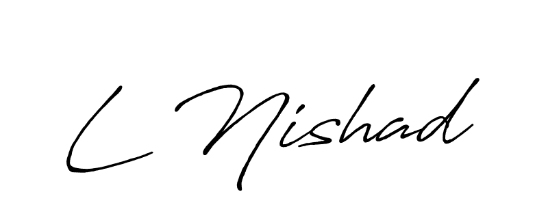 L Nishad stylish signature style. Best Handwritten Sign (Antro_Vectra_Bolder) for my name. Handwritten Signature Collection Ideas for my name L Nishad. L Nishad signature style 7 images and pictures png