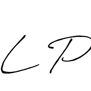 How to make L P signature? Antro_Vectra_Bolder is a professional autograph style. Create handwritten signature for L P name. L P signature style 7 images and pictures png