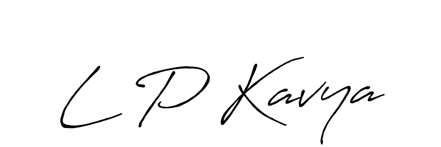 Design your own signature with our free online signature maker. With this signature software, you can create a handwritten (Antro_Vectra_Bolder) signature for name L P Kavya. L P Kavya signature style 7 images and pictures png