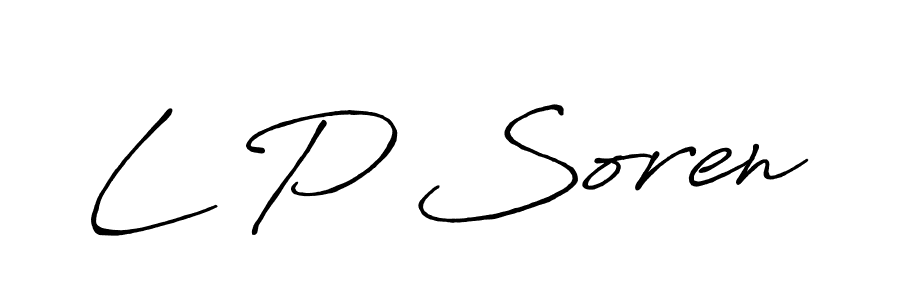 Similarly Antro_Vectra_Bolder is the best handwritten signature design. Signature creator online .You can use it as an online autograph creator for name L P Soren. L P Soren signature style 7 images and pictures png