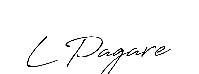 Make a beautiful signature design for name L Pagare. With this signature (Antro_Vectra_Bolder) style, you can create a handwritten signature for free. L Pagare signature style 7 images and pictures png