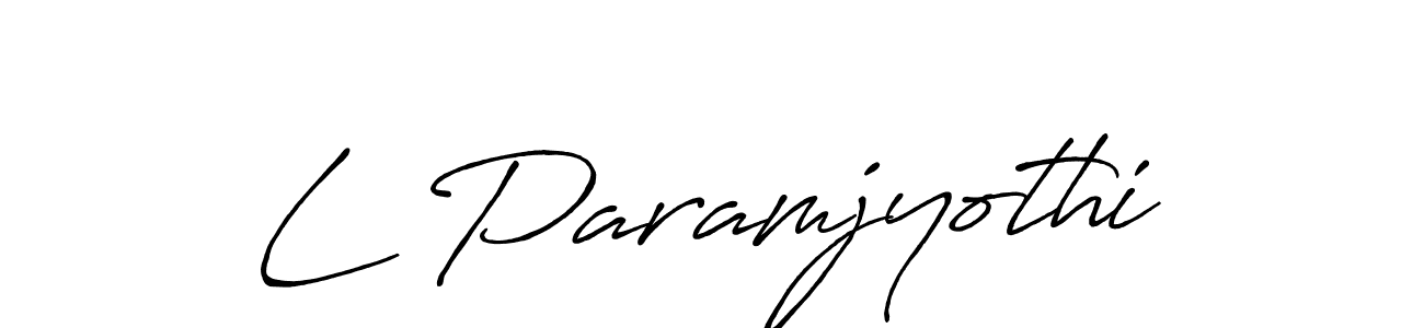 Use a signature maker to create a handwritten signature online. With this signature software, you can design (Antro_Vectra_Bolder) your own signature for name L Paramjyothi. L Paramjyothi signature style 7 images and pictures png