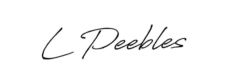 Make a beautiful signature design for name L Peebles. With this signature (Antro_Vectra_Bolder) style, you can create a handwritten signature for free. L Peebles signature style 7 images and pictures png