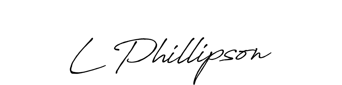 if you are searching for the best signature style for your name L Phillipson. so please give up your signature search. here we have designed multiple signature styles  using Antro_Vectra_Bolder. L Phillipson signature style 7 images and pictures png