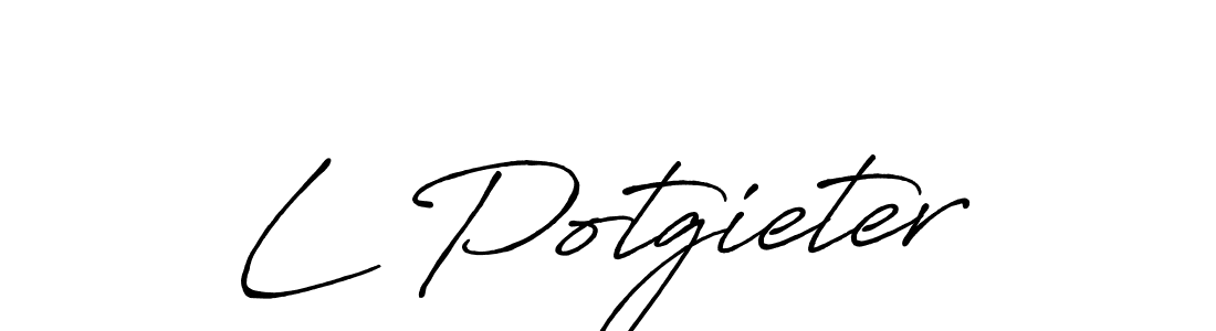You should practise on your own different ways (Antro_Vectra_Bolder) to write your name (L Potgieter) in signature. don't let someone else do it for you. L Potgieter signature style 7 images and pictures png