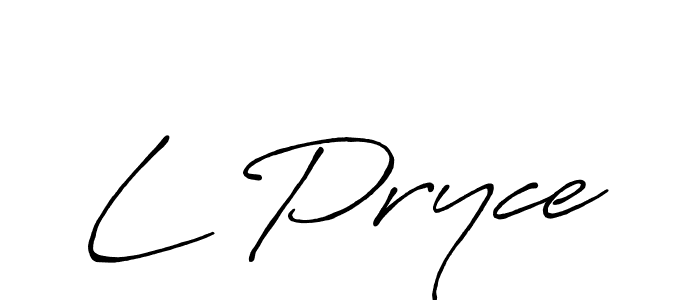 How to make L Pryce name signature. Use Antro_Vectra_Bolder style for creating short signs online. This is the latest handwritten sign. L Pryce signature style 7 images and pictures png