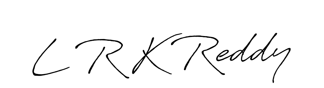 Also You can easily find your signature by using the search form. We will create L R K Reddy name handwritten signature images for you free of cost using Antro_Vectra_Bolder sign style. L R K Reddy signature style 7 images and pictures png