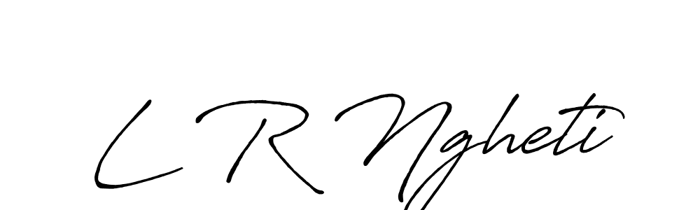 Design your own signature with our free online signature maker. With this signature software, you can create a handwritten (Antro_Vectra_Bolder) signature for name L R Ngheti. L R Ngheti signature style 7 images and pictures png