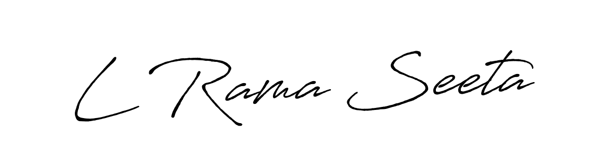 Use a signature maker to create a handwritten signature online. With this signature software, you can design (Antro_Vectra_Bolder) your own signature for name L Rama Seeta. L Rama Seeta signature style 7 images and pictures png