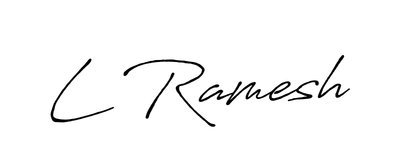 Create a beautiful signature design for name L Ramesh. With this signature (Antro_Vectra_Bolder) fonts, you can make a handwritten signature for free. L Ramesh signature style 7 images and pictures png