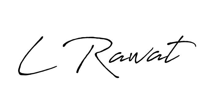 Design your own signature with our free online signature maker. With this signature software, you can create a handwritten (Antro_Vectra_Bolder) signature for name L Rawat. L Rawat signature style 7 images and pictures png