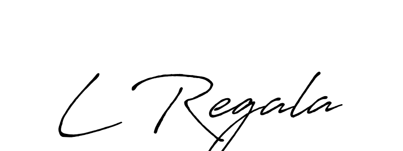 You should practise on your own different ways (Antro_Vectra_Bolder) to write your name (L Regala) in signature. don't let someone else do it for you. L Regala signature style 7 images and pictures png