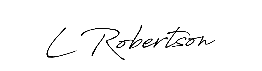 Design your own signature with our free online signature maker. With this signature software, you can create a handwritten (Antro_Vectra_Bolder) signature for name L Robertson. L Robertson signature style 7 images and pictures png
