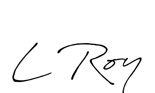 Make a beautiful signature design for name L Roy. With this signature (Antro_Vectra_Bolder) style, you can create a handwritten signature for free. L Roy signature style 7 images and pictures png