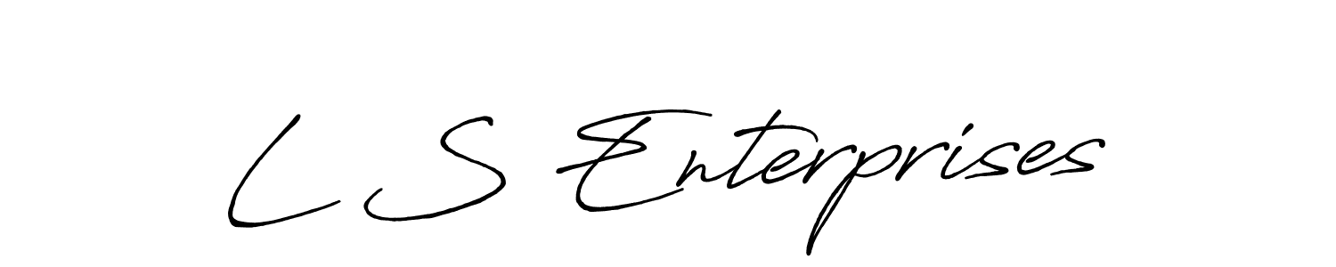 Once you've used our free online signature maker to create your best signature Antro_Vectra_Bolder style, it's time to enjoy all of the benefits that L S Enterprises name signing documents. L S Enterprises signature style 7 images and pictures png