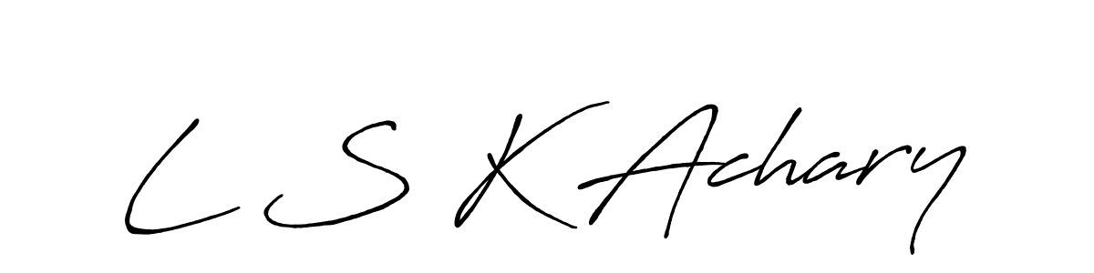 This is the best signature style for the L S K Achary name. Also you like these signature font (Antro_Vectra_Bolder). Mix name signature. L S K Achary signature style 7 images and pictures png