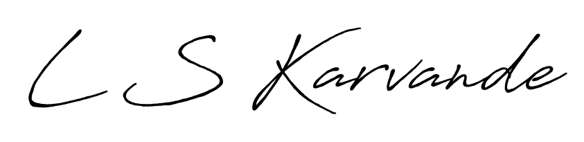The Antro_Vectra_Bolder font transforms the name L S Karvande into an executive sign with sharp precision and distinguished character. L S Karvande signature style 7 images and pictures png