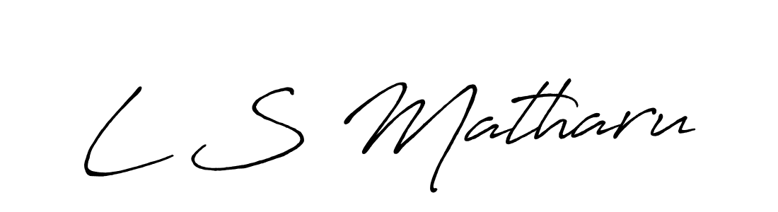 L S Matharu stylish signature style. Best Handwritten Sign (Antro_Vectra_Bolder) for my name. Handwritten Signature Collection Ideas for my name L S Matharu. L S Matharu signature style 7 images and pictures png