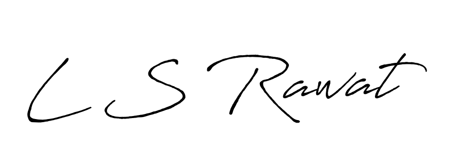 The best way (Antro_Vectra_Bolder) to make a short signature is to pick only two or three words in your name. The name L S Rawat include a total of six letters. For converting this name. L S Rawat signature style 7 images and pictures png