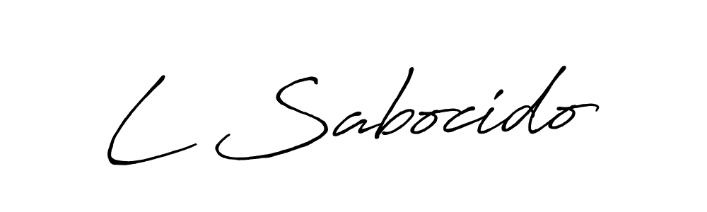 Make a beautiful signature design for name L Sabocido. With this signature (Antro_Vectra_Bolder) style, you can create a handwritten signature for free. L Sabocido signature style 7 images and pictures png