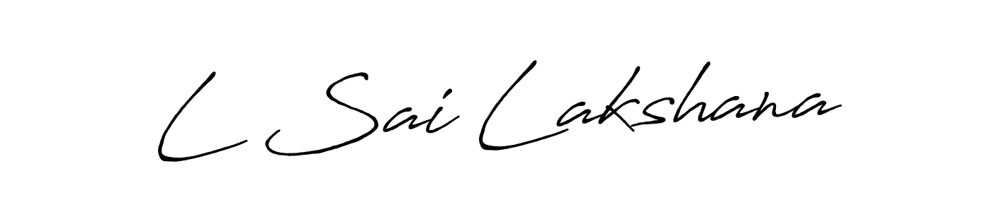 Once you've used our free online signature maker to create your best signature Antro_Vectra_Bolder style, it's time to enjoy all of the benefits that L Sai Lakshana name signing documents. L Sai Lakshana signature style 7 images and pictures png