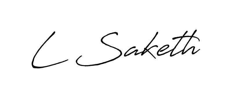 Make a beautiful signature design for name L Saketh. Use this online signature maker to create a handwritten signature for free. L Saketh signature style 7 images and pictures png