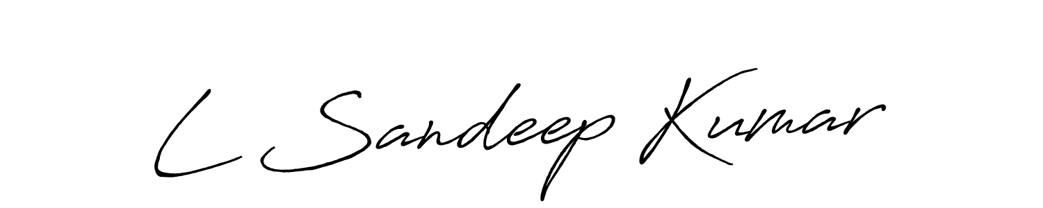 Make a short L Sandeep Kumar signature style. Manage your documents anywhere anytime using Antro_Vectra_Bolder. Create and add eSignatures, submit forms, share and send files easily. L Sandeep Kumar signature style 7 images and pictures png