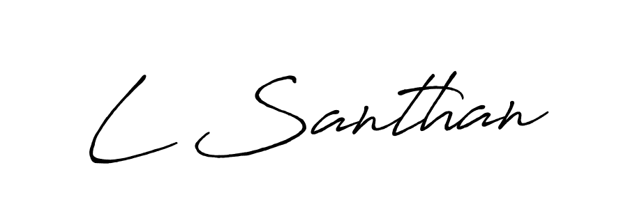 if you are searching for the best signature style for your name L Santhan. so please give up your signature search. here we have designed multiple signature styles  using Antro_Vectra_Bolder. L Santhan signature style 7 images and pictures png