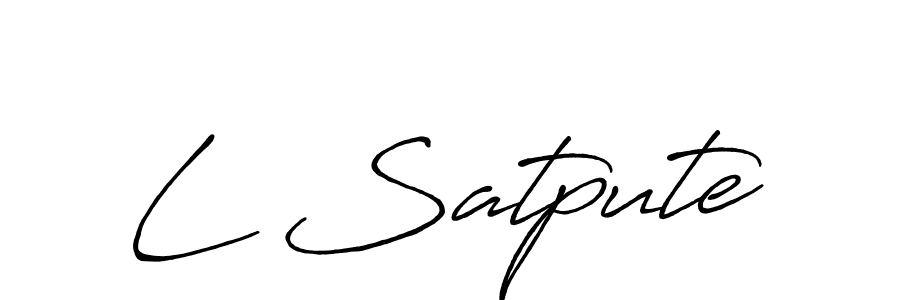 This is the best signature style for the L Satpute name. Also you like these signature font (Antro_Vectra_Bolder). Mix name signature. L Satpute signature style 7 images and pictures png
