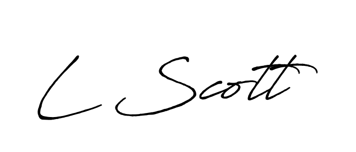 L Scott stylish signature style. Best Handwritten Sign (Antro_Vectra_Bolder) for my name. Handwritten Signature Collection Ideas for my name L Scott. L Scott signature style 7 images and pictures png