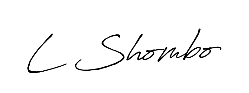 Make a beautiful signature design for name L Shombo. With this signature (Antro_Vectra_Bolder) style, you can create a handwritten signature for free. L Shombo signature style 7 images and pictures png