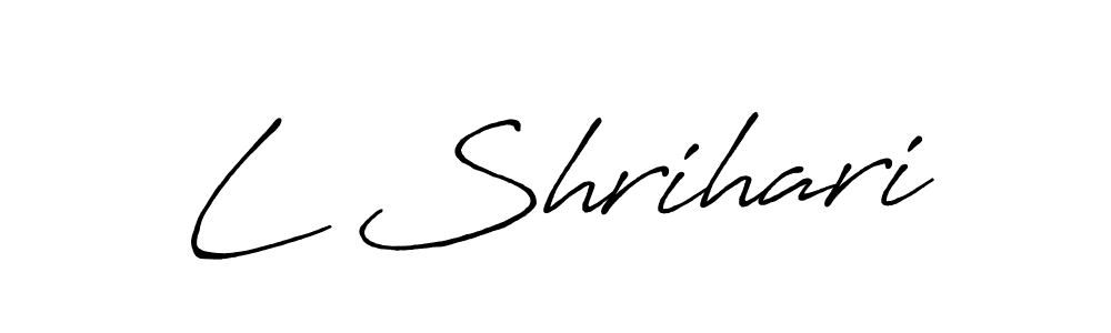 Design your own signature with our free online signature maker. With this signature software, you can create a handwritten (Antro_Vectra_Bolder) signature for name L Shrihari. L Shrihari signature style 7 images and pictures png
