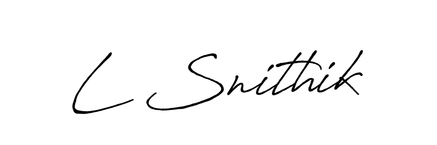 Also we have L Snithik name is the best signature style. Create professional handwritten signature collection using Antro_Vectra_Bolder autograph style. L Snithik signature style 7 images and pictures png