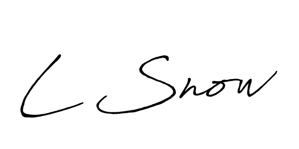 L Snow stylish signature style. Best Handwritten Sign (Antro_Vectra_Bolder) for my name. Handwritten Signature Collection Ideas for my name L Snow. L Snow signature style 7 images and pictures png