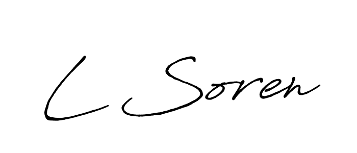 Similarly Antro_Vectra_Bolder is the best handwritten signature design. Signature creator online .You can use it as an online autograph creator for name L Soren. L Soren signature style 7 images and pictures png
