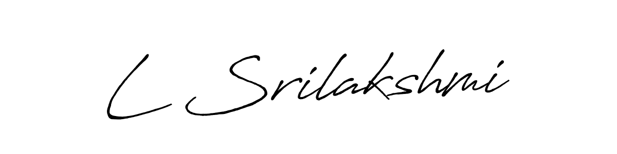 L Srilakshmi stylish signature style. Best Handwritten Sign (Antro_Vectra_Bolder) for my name. Handwritten Signature Collection Ideas for my name L Srilakshmi. L Srilakshmi signature style 7 images and pictures png
