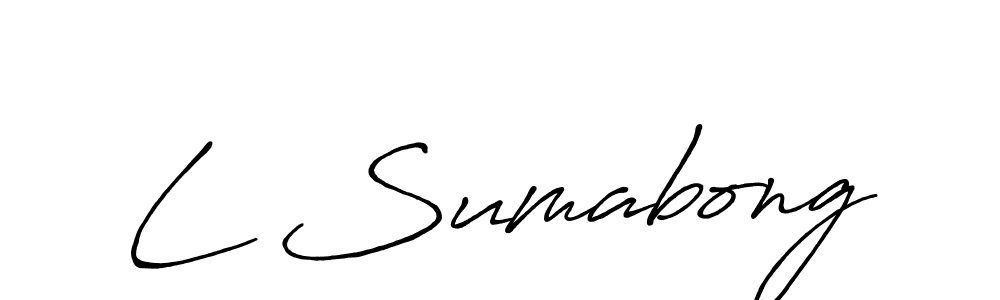 How to make L Sumabong signature? Antro_Vectra_Bolder is a professional autograph style. Create handwritten signature for L Sumabong name. L Sumabong signature style 7 images and pictures png