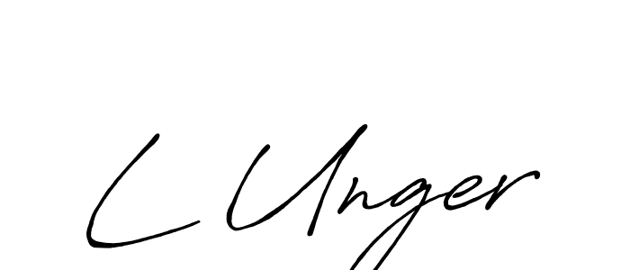 L Unger stylish signature style. Best Handwritten Sign (Antro_Vectra_Bolder) for my name. Handwritten Signature Collection Ideas for my name L Unger. L Unger signature style 7 images and pictures png