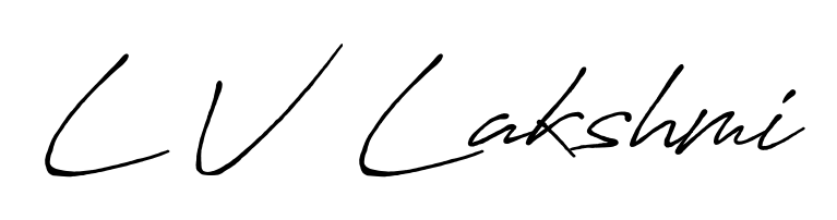 How to make L V  Lakshmi signature? Antro_Vectra_Bolder is a professional autograph style. Create handwritten signature for L V  Lakshmi name. L V  Lakshmi signature style 7 images and pictures png