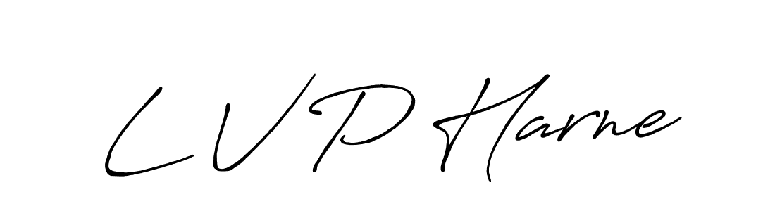 L V P Harne stylish signature style. Best Handwritten Sign (Antro_Vectra_Bolder) for my name. Handwritten Signature Collection Ideas for my name L V P Harne. L V P Harne signature style 7 images and pictures png
