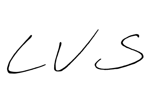 Design your own signature with our free online signature maker. With this signature software, you can create a handwritten (Antro_Vectra_Bolder) signature for name L V S. L V S signature style 7 images and pictures png