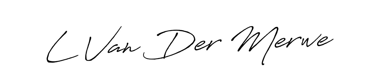 Make a beautiful signature design for name L Van Der Merwe. With this signature (Antro_Vectra_Bolder) style, you can create a handwritten signature for free. L Van Der Merwe signature style 7 images and pictures png