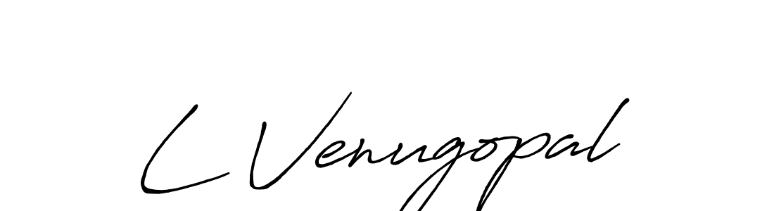 How to make L Venugopal signature? Antro_Vectra_Bolder is a professional autograph style. Create handwritten signature for L Venugopal name. L Venugopal signature style 7 images and pictures png