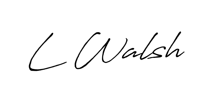 Use a signature maker to create a handwritten signature online. With this signature software, you can design (Antro_Vectra_Bolder) your own signature for name L Walsh. L Walsh signature style 7 images and pictures png